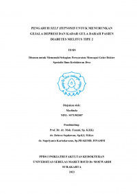 PENGARUH SELF HYPNOSIS UNTUK MENURUNKAN
GEJALA DEPRESI DAN KADAR GULA DARAH PASIEN
DIABETES MELITUS TIPE 2