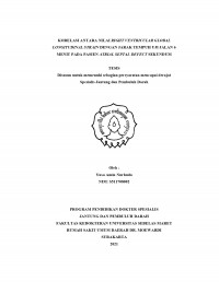 Image of KORELASI ANTARA NILAI RIGHT VENTRICULAR GLOBAL
LONGITUDINAL STRAIN DENGAN JARAK TEMPUH UJI JALAN 6 
MENIT PADA PASIEN ATRIAL SEPTAL DEFECT SEKUNDUM
