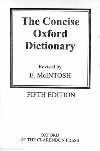 THE CONCISE OFXORD DICTIONARY FIFTH EDITION