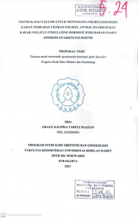 EKSTRAK DAUN KELOR UNTUK MENUNJANG FOLIKULOGENESIS : KAJIAN TERHADAP UKURAN FOLIKEL ANTRAL OVARIUM DAN KADAR FOLLICLE STIMULATING HOEMONE (FSH) DARAH PASIEN SINDROM OVARIUM POLIKISTIK