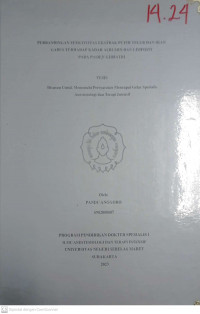 PERBANDINGAN EFEKTIVITAS EKSTRAK PUTIH TELUR DAN IKAN
GABUS TERHADAP KADAR ALBUMIN DAN LIMFOSIT
PADA PASIEN GERIATRI