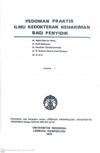 PEDOMAN PRAKTIS ILMU KEDOKTERAN KEHAKIMAN BAGI PENYIDIK