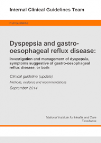 Image of Dyspepsia and gastrooesophageal reflux disease: investigation and management of dyspepsia, symptoms suggestive of gastro-oesophageal
reflux disease, or both