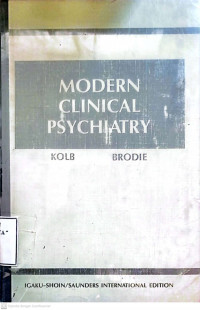 MODERN CLINICAL PSYCHIATRY
